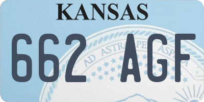 KS license plate 662AGF