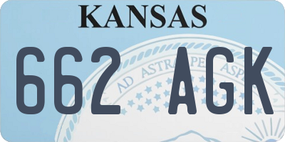 KS license plate 662AGK