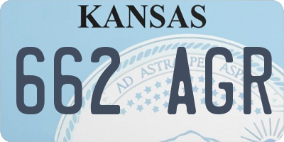 KS license plate 662AGR
