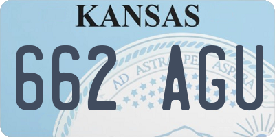 KS license plate 662AGU