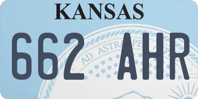 KS license plate 662AHR