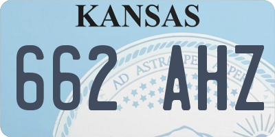 KS license plate 662AHZ