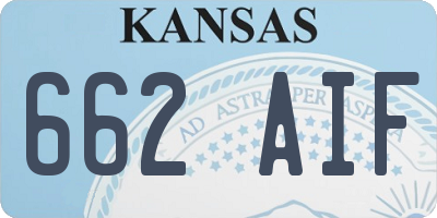 KS license plate 662AIF