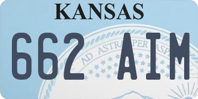 KS license plate 662AIM