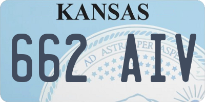 KS license plate 662AIV