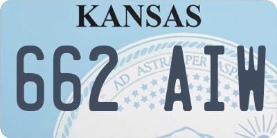 KS license plate 662AIW
