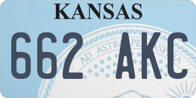 KS license plate 662AKC