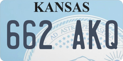 KS license plate 662AKQ
