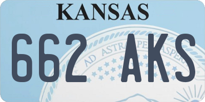KS license plate 662AKS