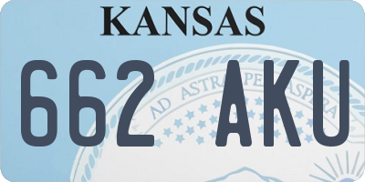 KS license plate 662AKU