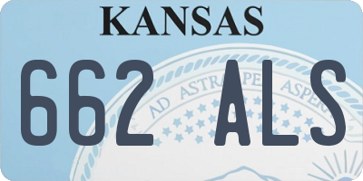 KS license plate 662ALS