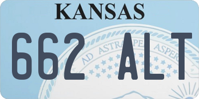 KS license plate 662ALT