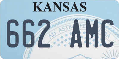 KS license plate 662AMC