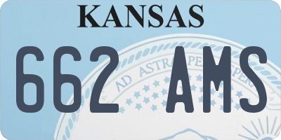KS license plate 662AMS