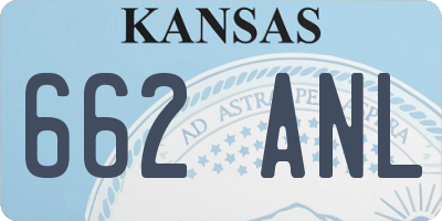 KS license plate 662ANL