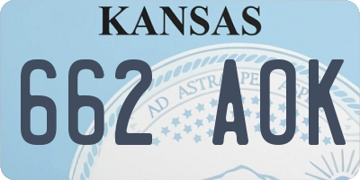 KS license plate 662AOK
