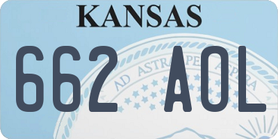 KS license plate 662AOL