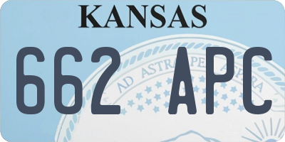 KS license plate 662APC