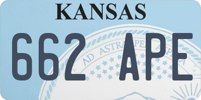 KS license plate 662APE
