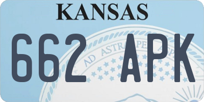 KS license plate 662APK