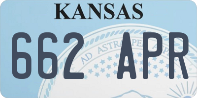 KS license plate 662APR