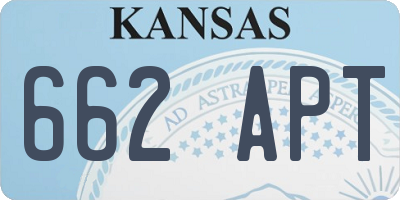 KS license plate 662APT