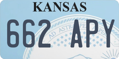 KS license plate 662APY