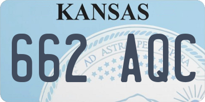 KS license plate 662AQC