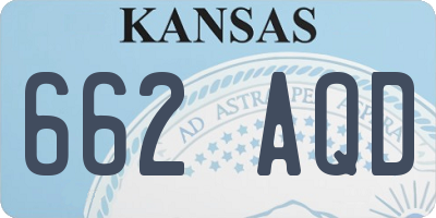 KS license plate 662AQD