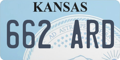 KS license plate 662ARD