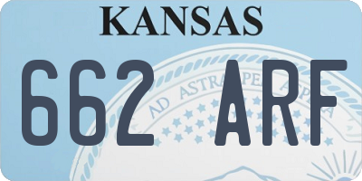 KS license plate 662ARF