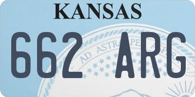 KS license plate 662ARG