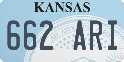 KS license plate 662ARI