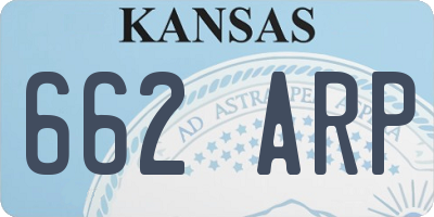 KS license plate 662ARP