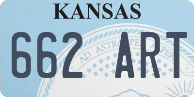 KS license plate 662ART