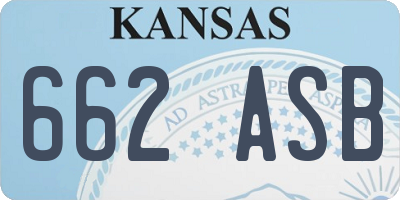 KS license plate 662ASB