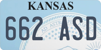 KS license plate 662ASD