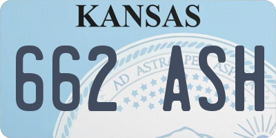 KS license plate 662ASH