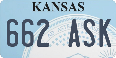 KS license plate 662ASK