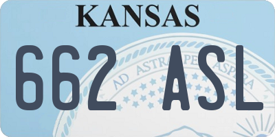 KS license plate 662ASL