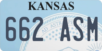 KS license plate 662ASM