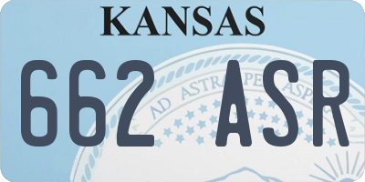 KS license plate 662ASR