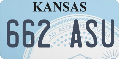 KS license plate 662ASU