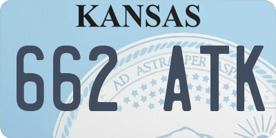 KS license plate 662ATK
