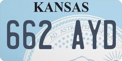 KS license plate 662AYD