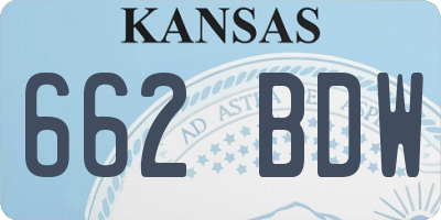 KS license plate 662BDW