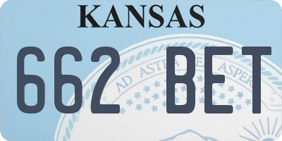 KS license plate 662BET