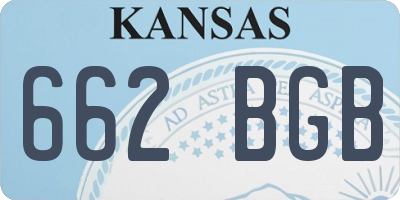 KS license plate 662BGB