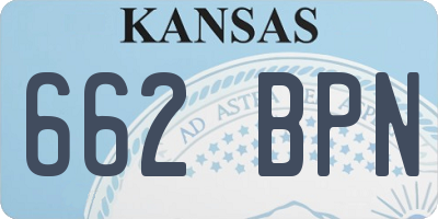 KS license plate 662BPN