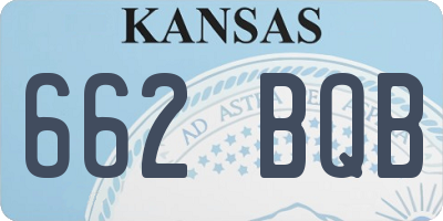 KS license plate 662BQB